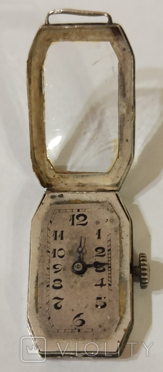 Часы винтажные в серебряном корпусе с натуральными камнями, фото №8