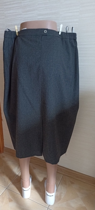 Frankenwalder 95 % шерсть Стильная теплая женская юбка серая меланж с кармашками, photo number 5