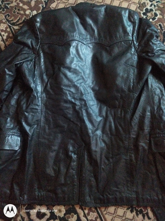 Кожаная куртка кардиган из 70-80г, фото №7