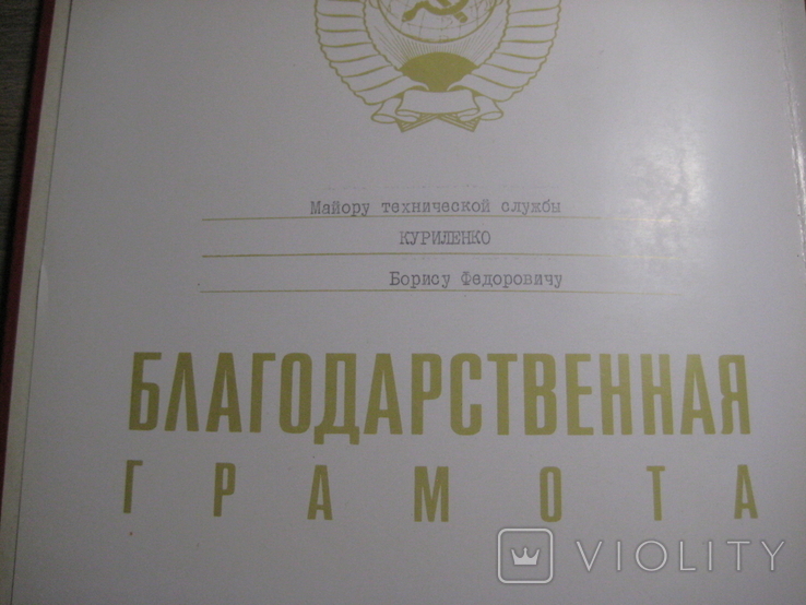 "Благ- я Грамота" к медали "Ветеран ВС СССР" Подпись Главкома ВВС Гл. Маршала П. Кутахова, фото №8