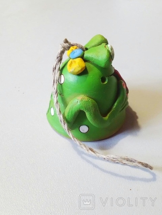 Фигурка лягушка. колокольчик. керамика, фото №4