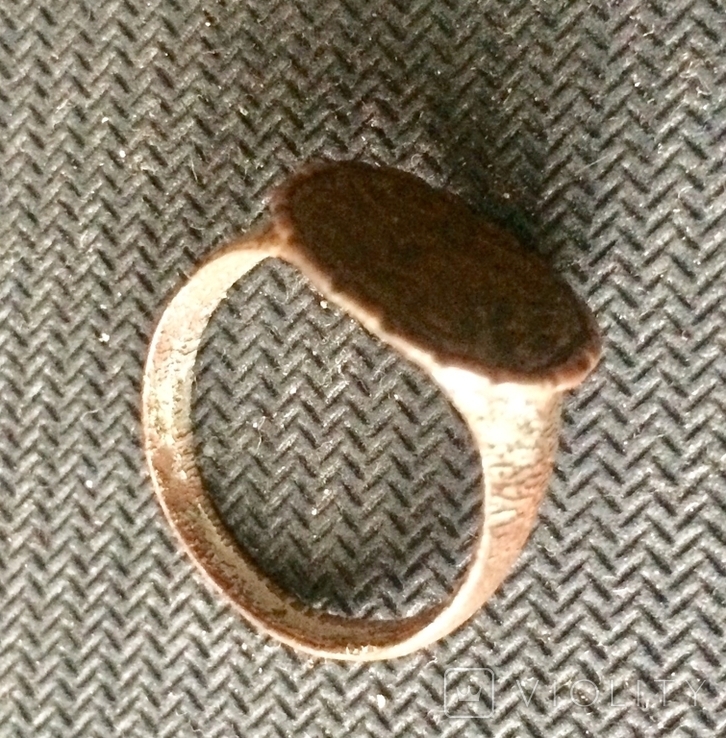 Перстень медный с посеребрением, фото №4