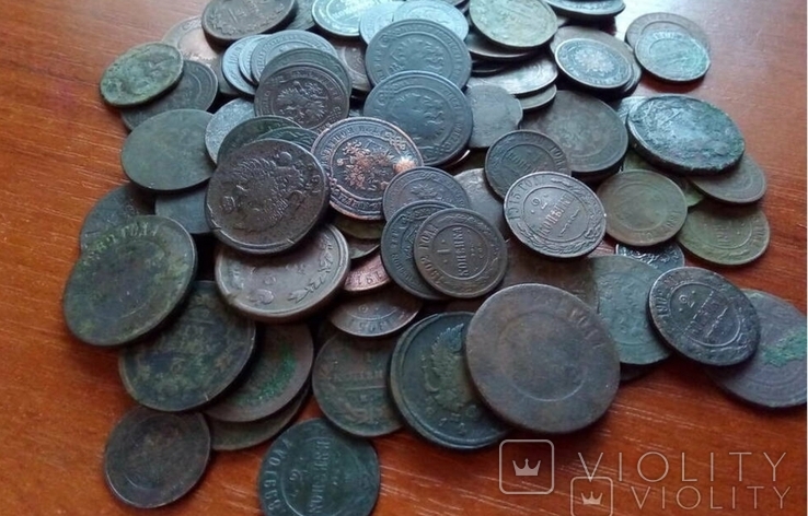 Монети різних років, Полтинник, Мідь, Срібло. Без повторів. 141 монета.