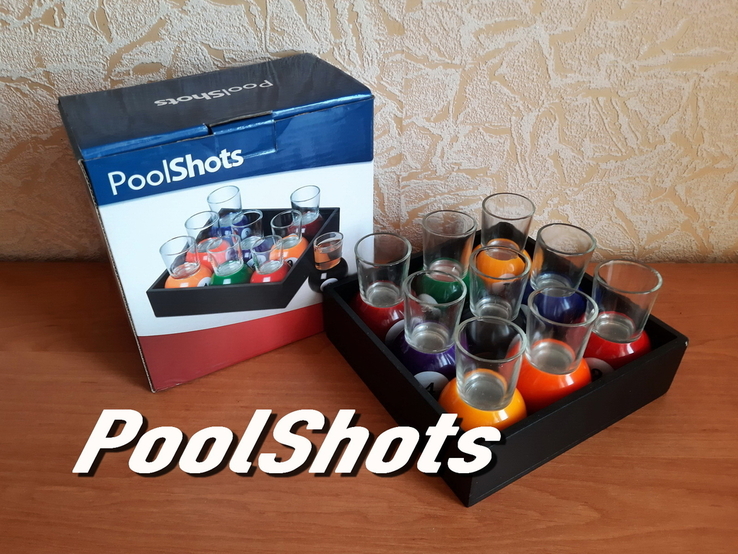 Настольная алкогольная игра Poolshots (Пьяный бильярд), фото №2