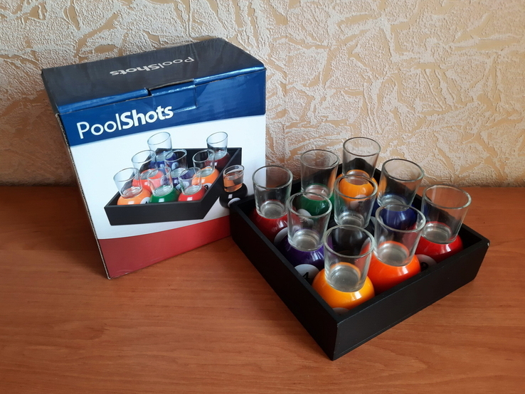 Настольная алкогольная игра Poolshots (Пьяный бильярд), фото №4