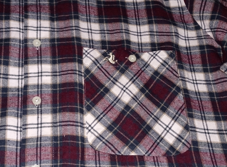 Country Line Теплая мужская рубашка дл рукав под байку в клетку хлопок 2XL, фото №7