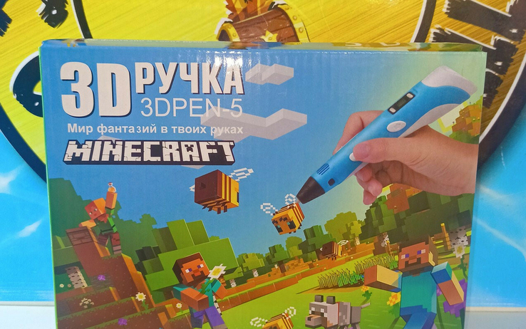 3D Ручка PEN-5 Minecraft с LCD-дисплеем + Пластик и Трафареты!, фото №7