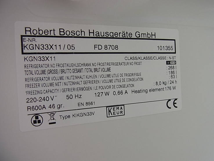 Холодильник BOSCH no Frost 170*60 см з Німеччини, фото №12