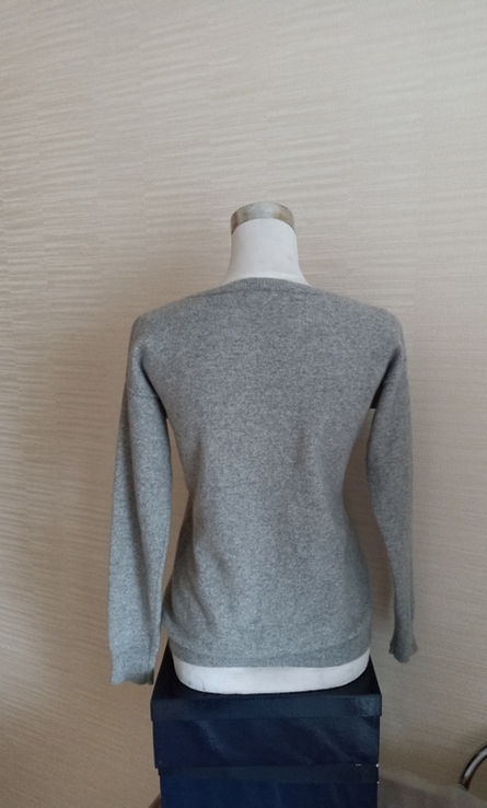Next Кашемировый 100 % Теплый женский свитер серый 12, фото №5
