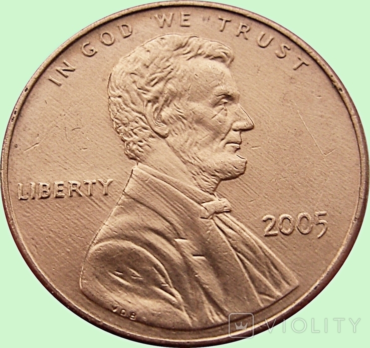 145.U.S. 1 цент, 2005 Лінкольн Цент без марки Мондвора, фото №2