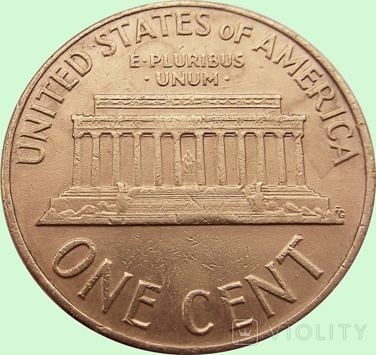 129.U.S. 1 cent, 1968. Lincoln Cent Without Mondvor Mark, photo number 3