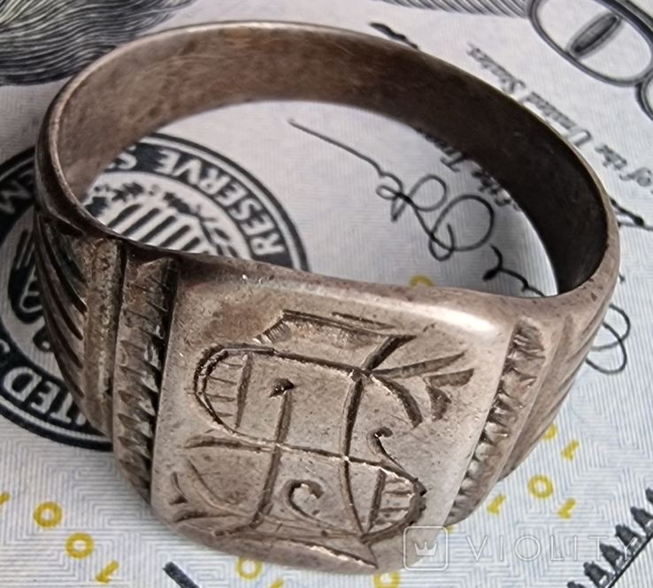Перстень з гербом срібло