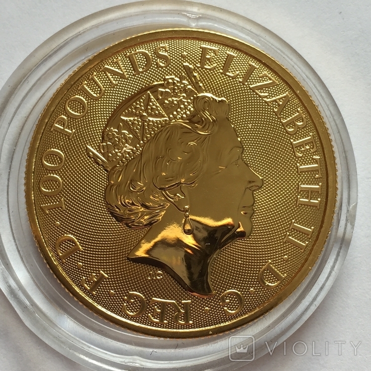 Золотая монета Год Свиньи.Британия 2019 г. Золото 1 OZ., фото №6