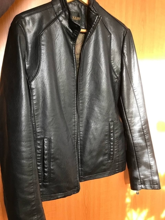Куртка кожаная мужская размер S, фото №2