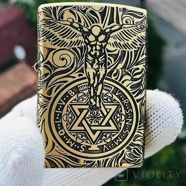 Бензиновая зажигалка Zippo Guardian Angel Gold новая в коробке