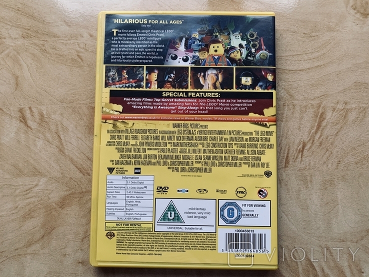 Лицензионный диск с мультфильмом / The LEGO Movie / LEGO Кино, фото №3