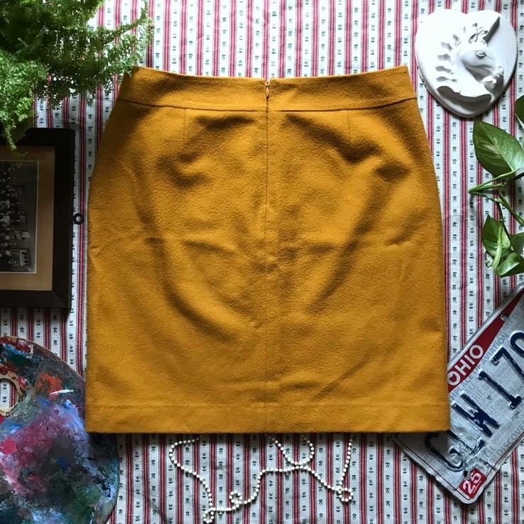 Шикарная яркая желтая юбка шерсть Moremore размер 40, numer zdjęcia 7