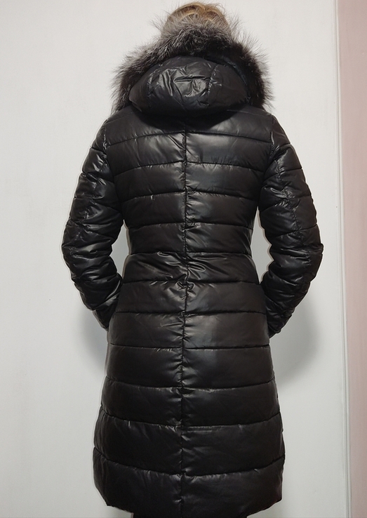 Пальто на холофайбері, пуховик з чорнобуркою роз S, фото №5
