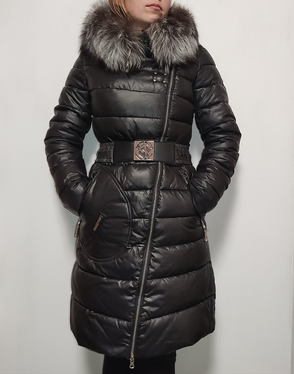 Пальто на холофайбері, пуховик з чорнобуркою роз S, фото №10