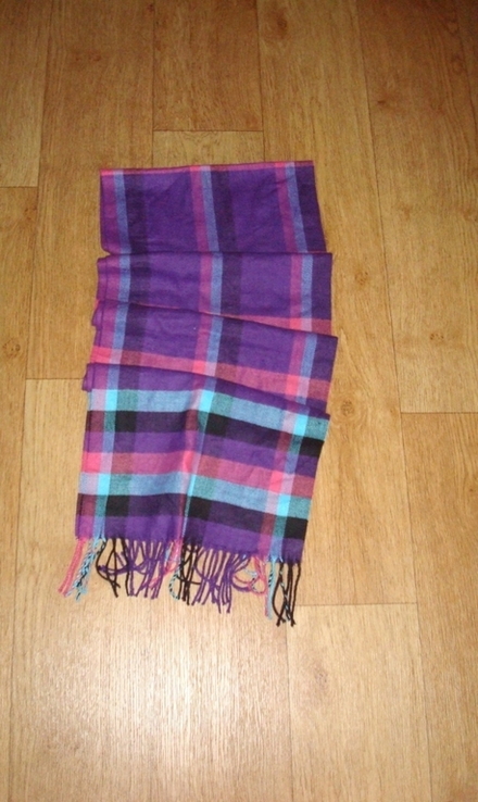 Scotland разноцветный кашемировый теплый женский шарфик шотландия, фото №6