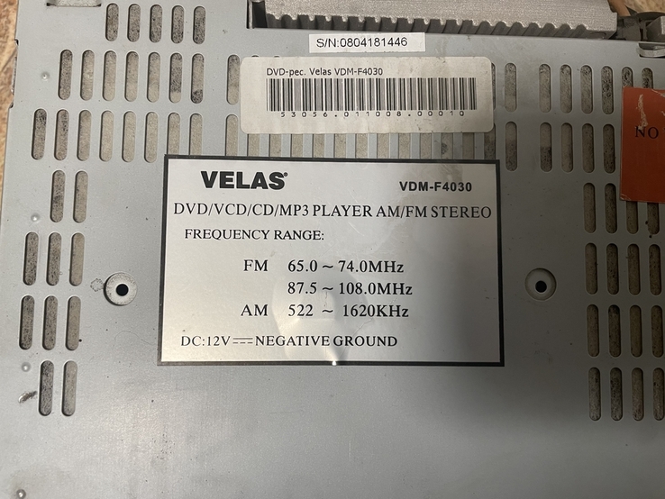 Магнитола Velas VDM-F4030 рабочая, photo number 4