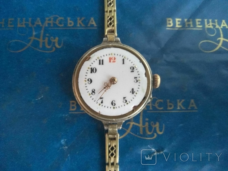 Годинник жіночий срібний чернений зі срібним браслетом, фото №7