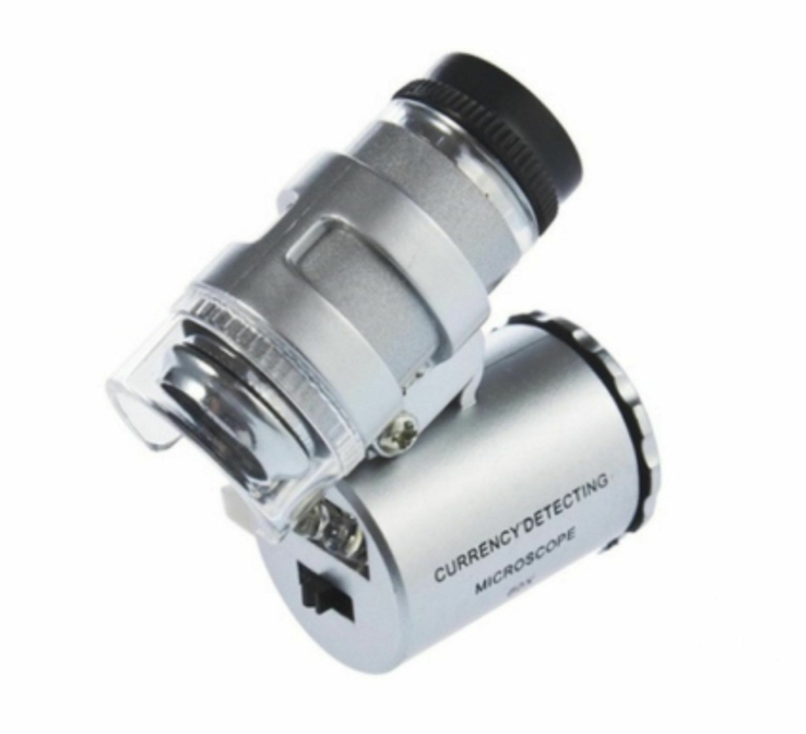 Карманный микроскоп MG 9882 60X с LED и ультрафиолетовой подсветкой, фото №3