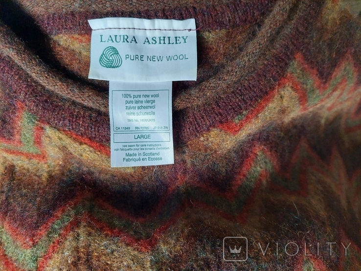 Свитер Laura Ashley 100% шерсть Made in Scotland Размер XL, photo number 5