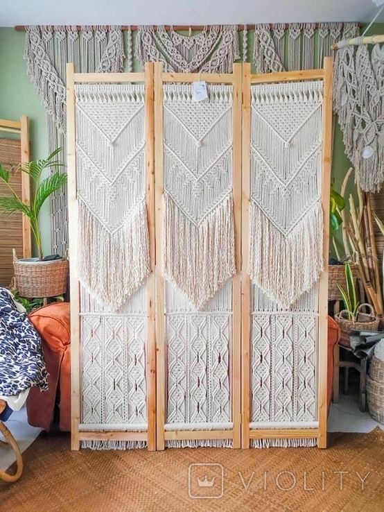 Screen in macramé technique, photo number 3