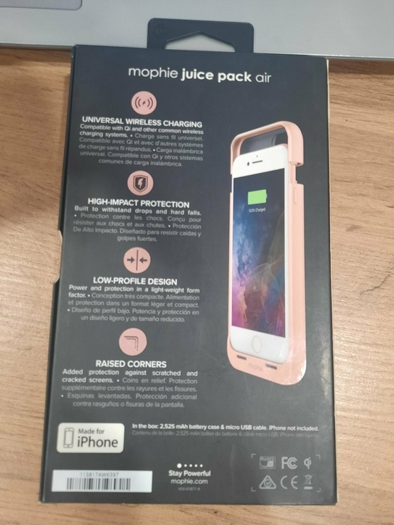 Чехол Mophie Gold для IPhone 7/8/SE Аккумулятор Павербанк, photo number 7