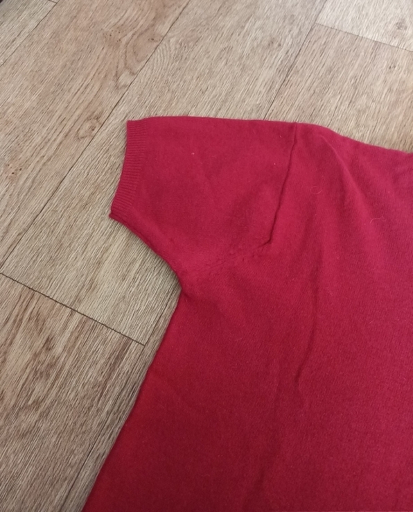 Lady Astor Шерстяной ягненка теплый свитер женский короткий рукав красный, photo number 6