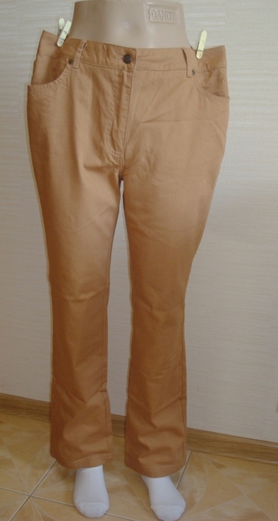 Damart Красивые летние женские брюки карамельно миндального цвета 48, numer zdjęcia 3