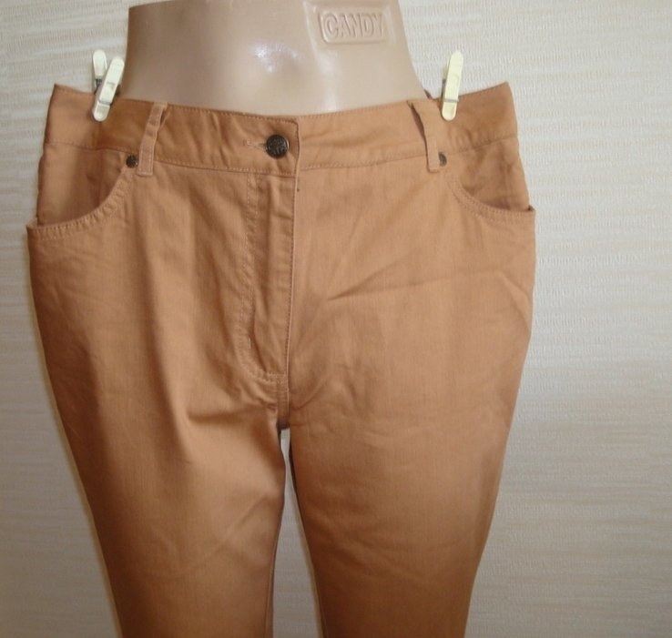 Damart Красивые летние женские брюки карамельно миндального цвета 48, photo number 4