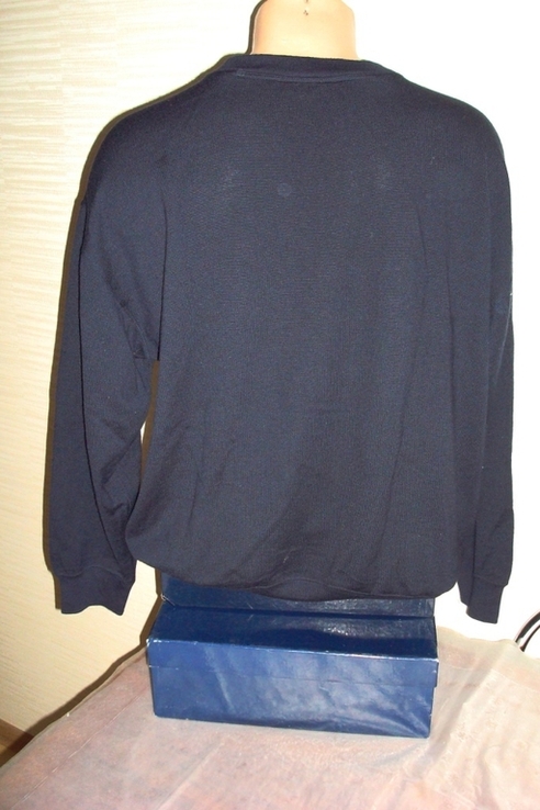 Paul Shark оригинальный Элегантный шерстяной мужской свитер т синий L, фото №5