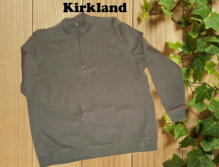 Kirkland стильный мужской реглан цвет кофе с молоком на замке xl, фото №3
