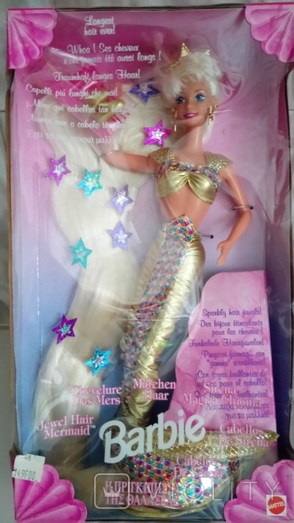 Коллекционная, с самыми длинными волосами в мире: Barbie Jewel Hair Mermaid, фото №3