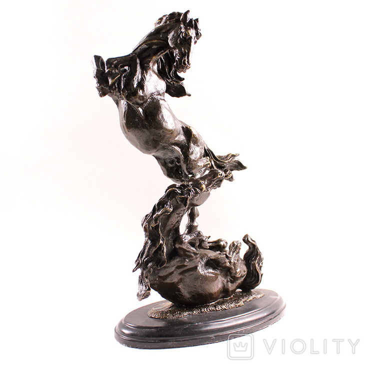Скульптура Резвящиеся лошади.Бронза. Франция.48 см., фото №5