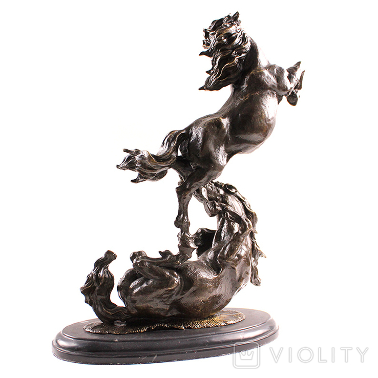 Скульптура Резвящиеся лошади.Бронза. Франция.48 см., фото №9