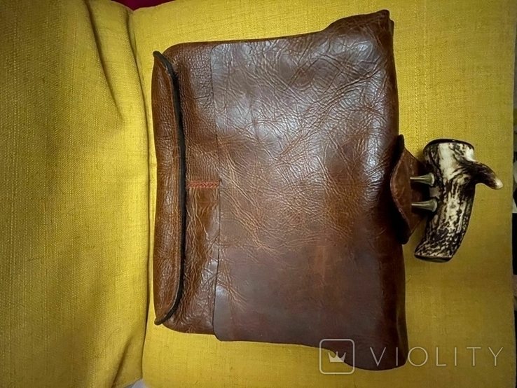 Кожаный портфель со скрытыми пикой и кастетом, фото №2