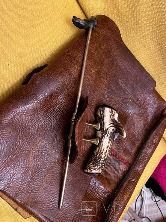 Кожаный портфель со скрытыми пикой и кастетом, фото №8