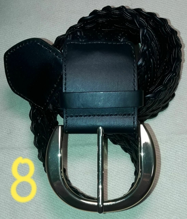Ремінь плетений, чорний, photo number 11