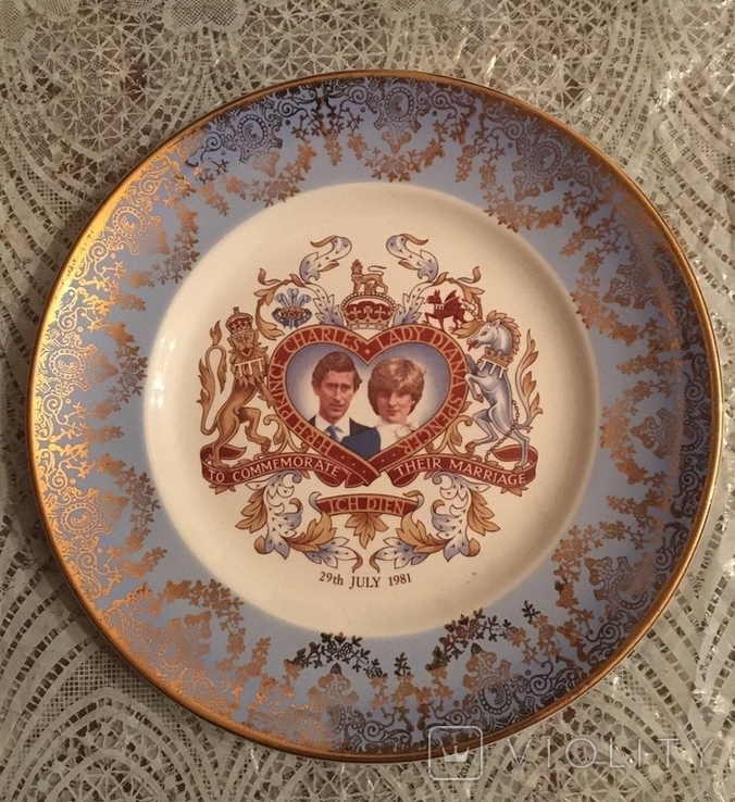 Збірна тарілка на весілля. Леді Діана і принц Чарльз, фото №2