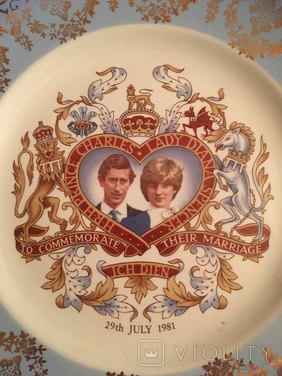 Збірна тарілка на весілля. Леді Діана і принц Чарльз, фото №3