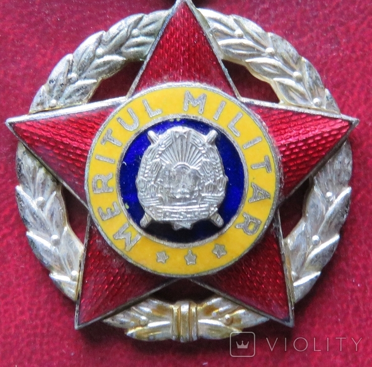 Орден " За военные заслуги" в " серебре" С.Р. Румыния, фото №3