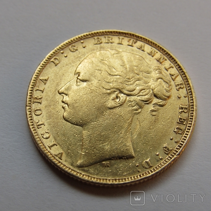 1 фунт (соверен) 1878 г. Великобритания, фото №4