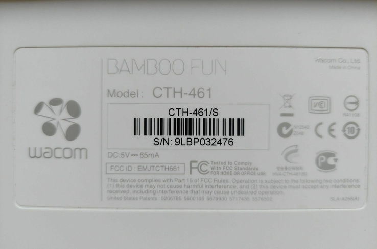 Графический планшет BAMBOO FUN, Wacom, model:CTH-461/S, фото №5