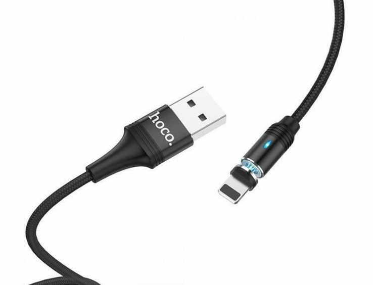 Кабель магнитный для айфонов Hoco U76 Magnetic Adsorption Lightning USB, фото №3