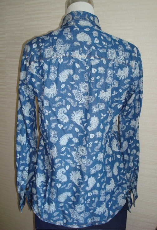 John Baner Джинсовая женская рубашка дл рукав в принт на кнопках 40, фото №6