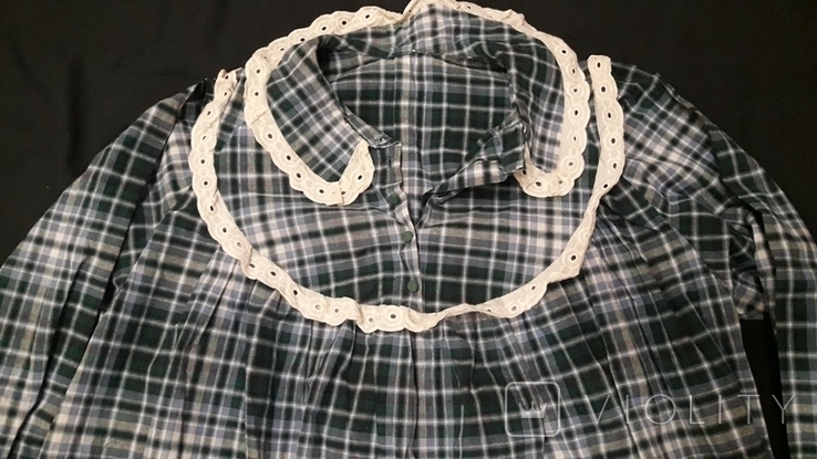 Платье для беременных с рюшами винтаж СССР индпошив 70-80-е, фото №3