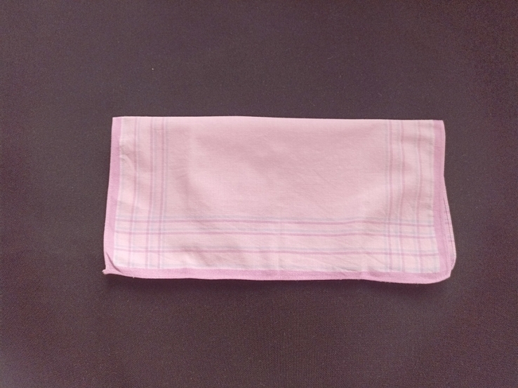 Красивый № 1 -л8 носовой платок женский нежно розово сиреневого цвета, photo number 3